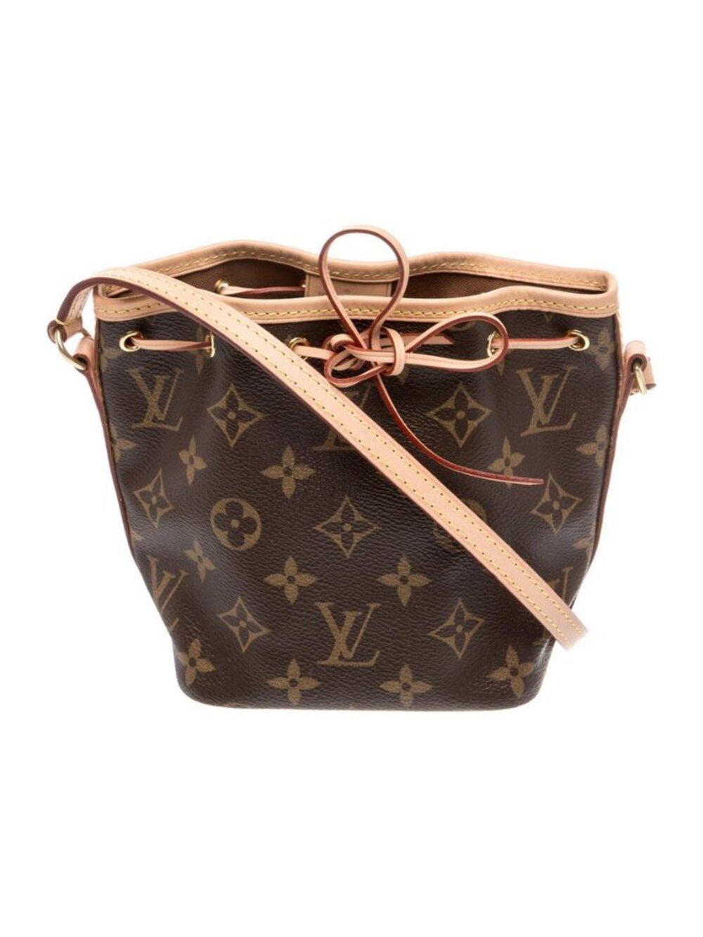Louis Vuitton Monogram Noé Mini Bucket Crossbody Bag Brown Canvas, LUX